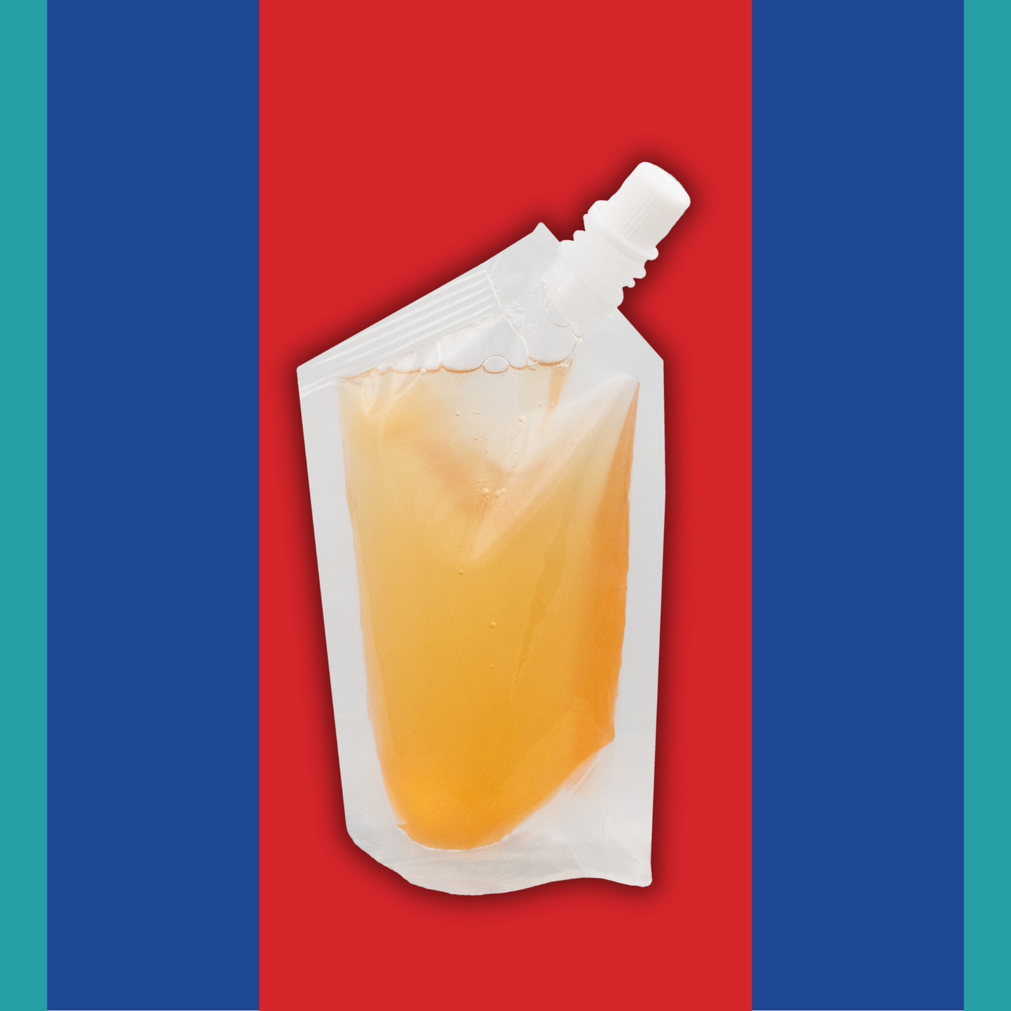 Refill pouch of liquid ylang-ylang and ginger soap