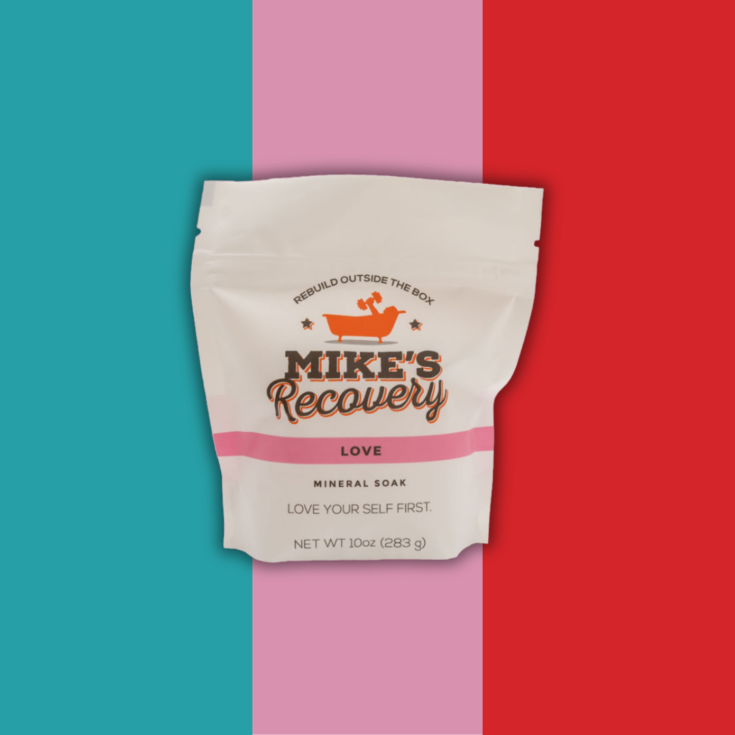 10oz of bath soak mineral salt, Love by Mike's Recovery