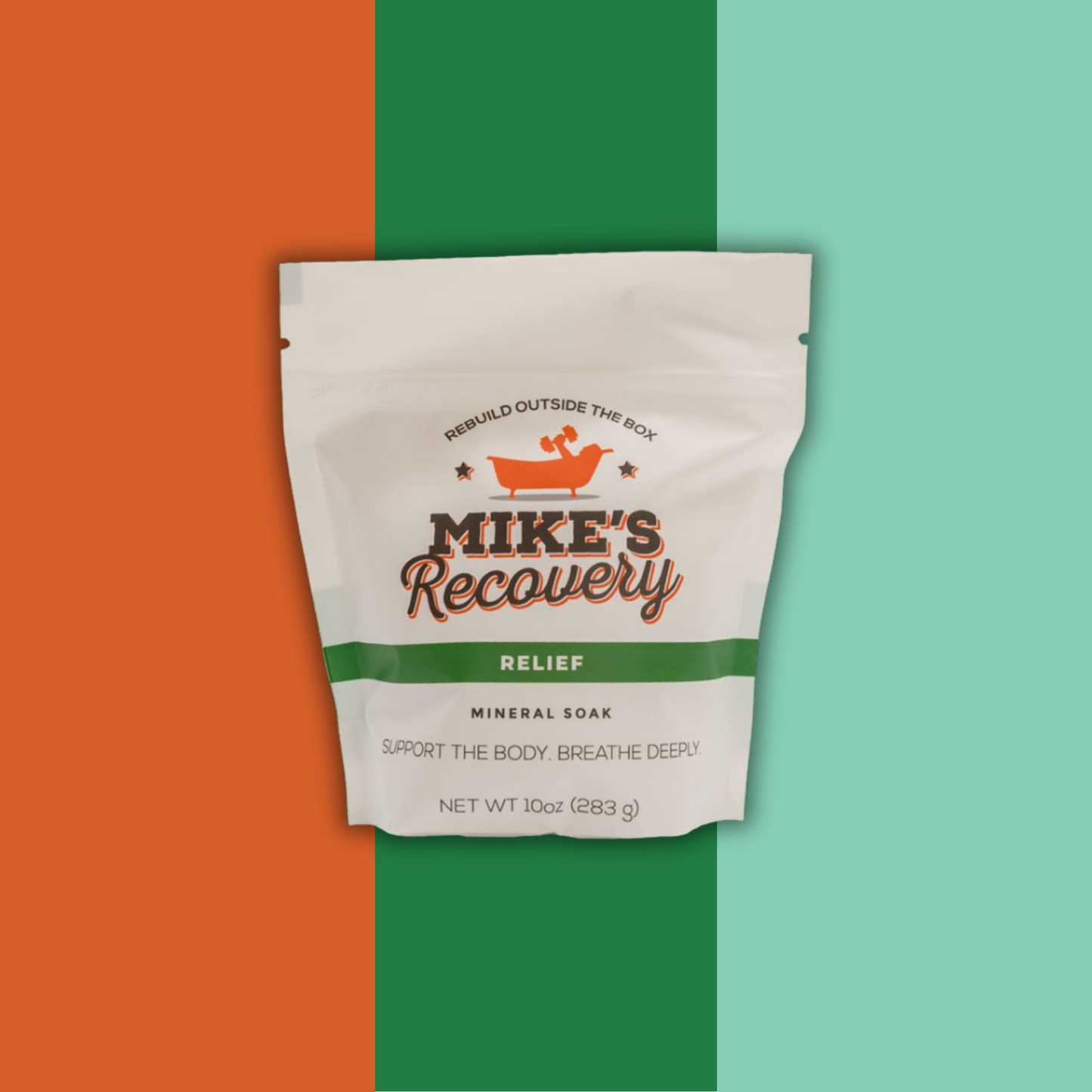 10oz pouch of relief blend mineral salt for bath soak