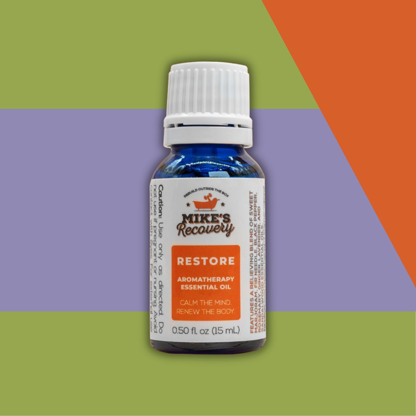 Restore aromatherapy essential oil bottle