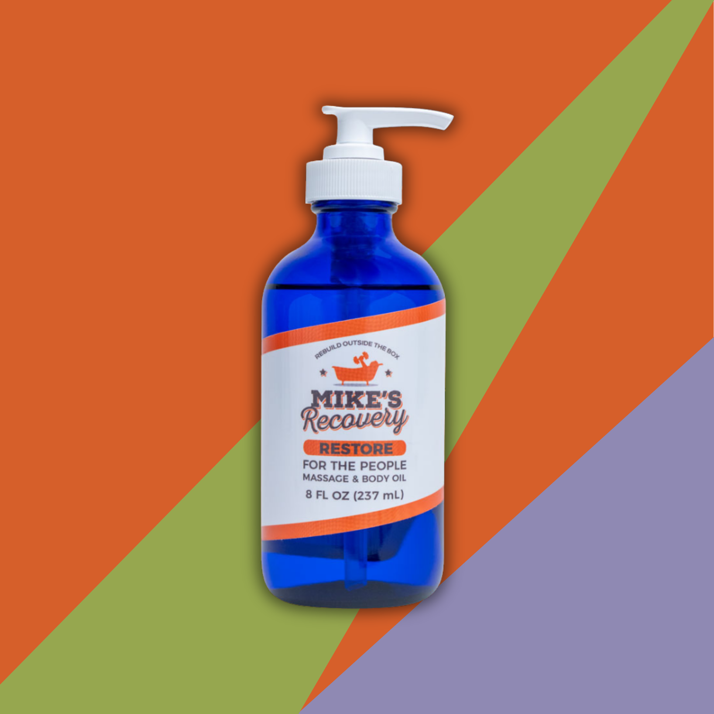 Restore massage oil by Mike's Recovery, 8oz bottle