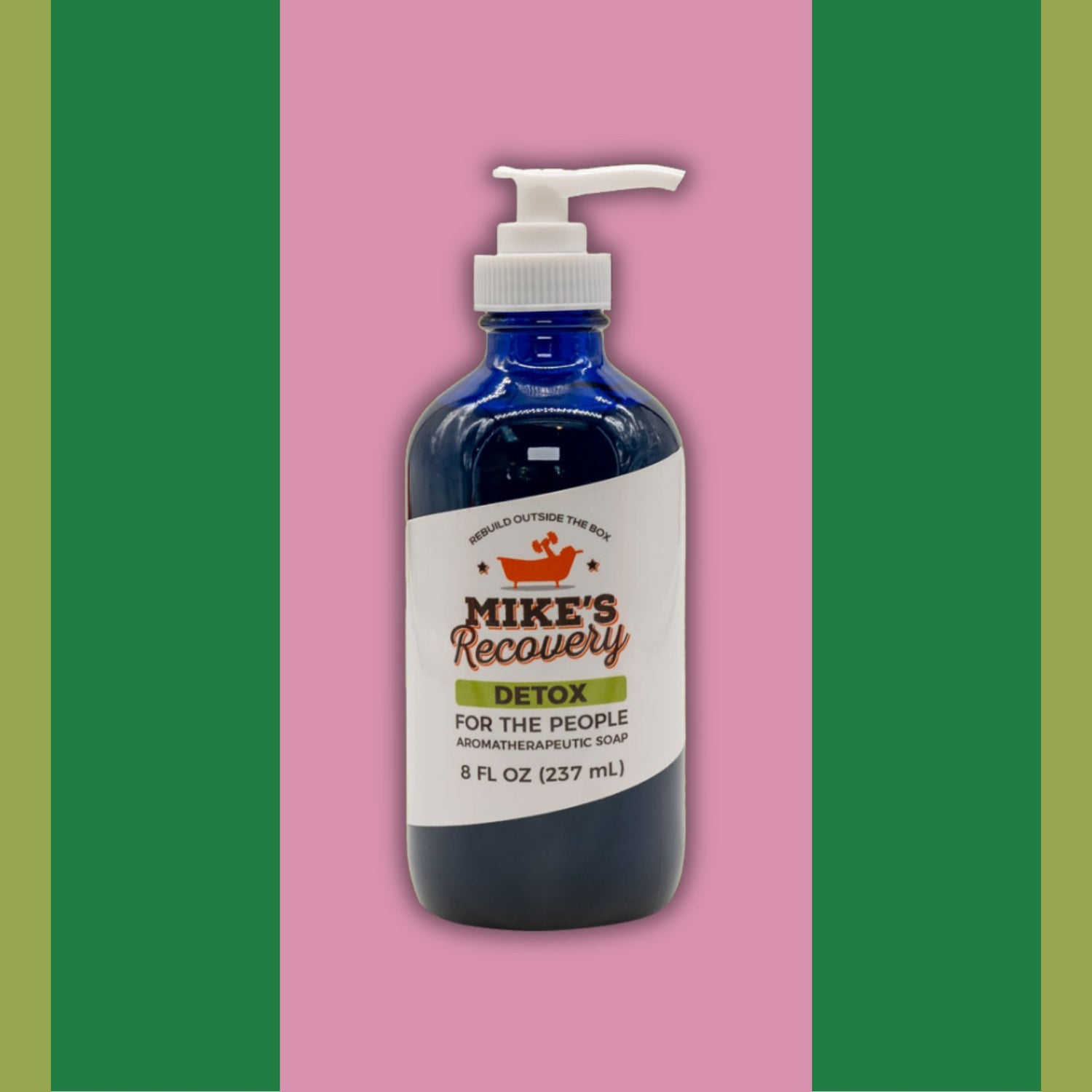 detox blend aromatherapy soap in a small bottle