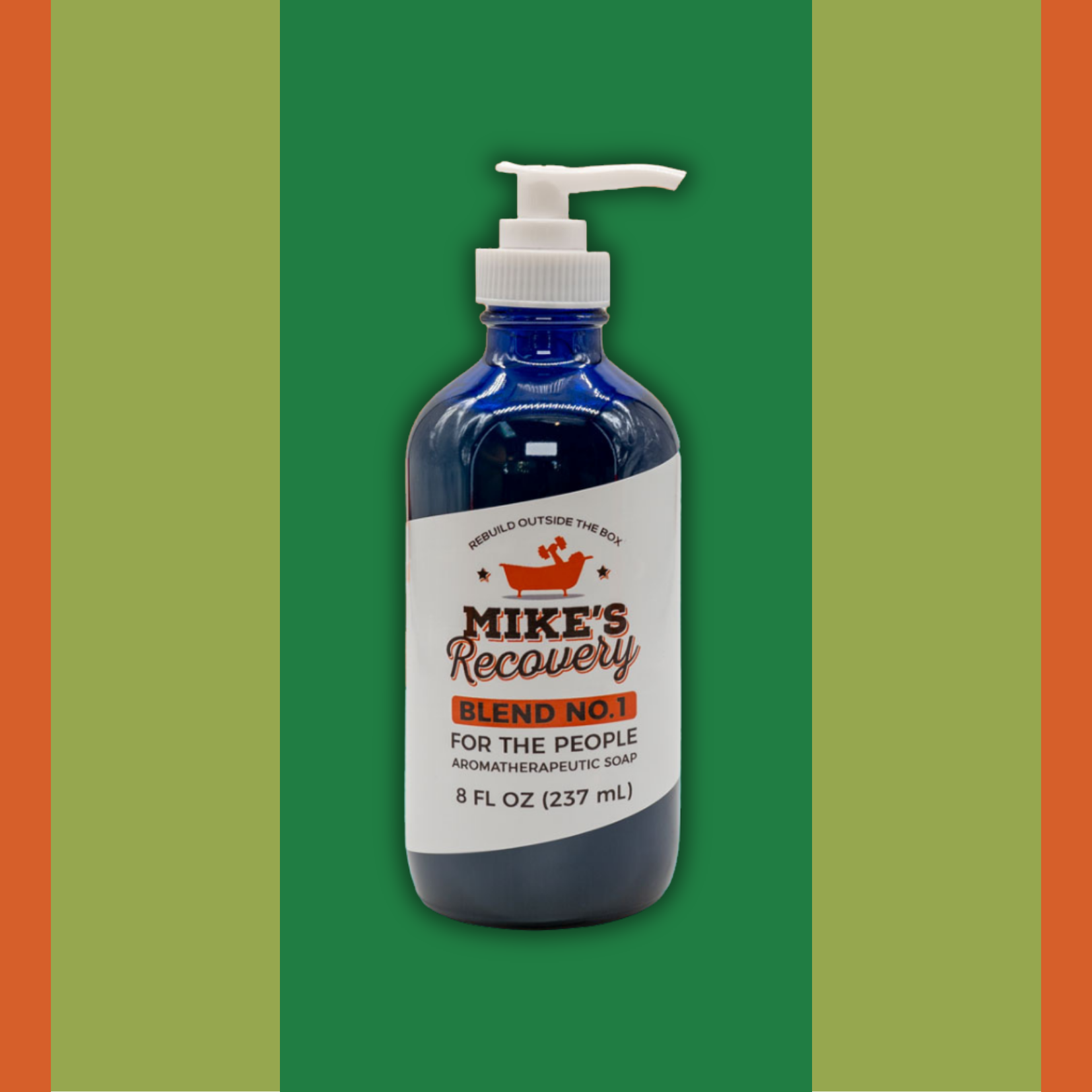 Squirt bottle of blend number 1 aromatherapy liquid soap