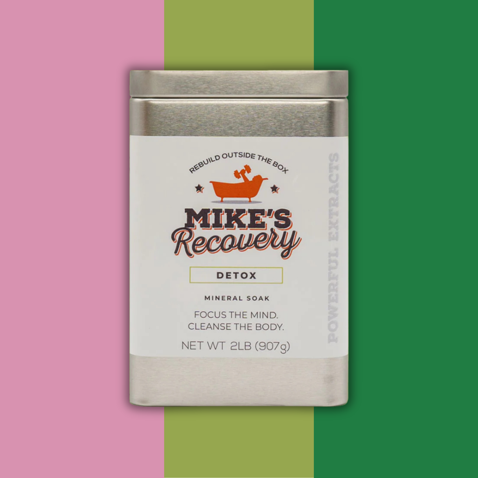 2lb tin of Detox bath soak mineral salt