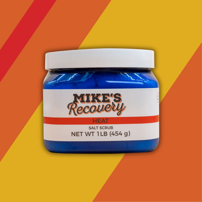 small tub of Heat blend body scrub