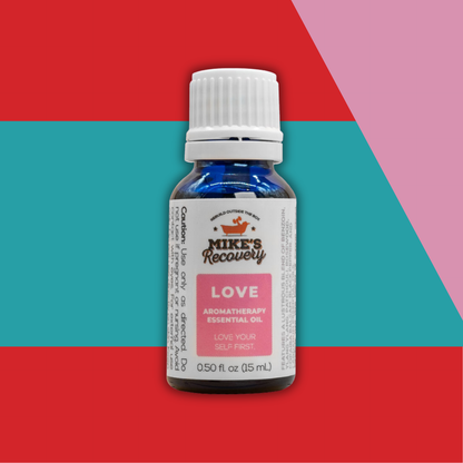 Love essential oil bottle