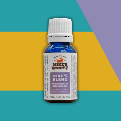 small bottle of mike's blend aromatherapy essential oil