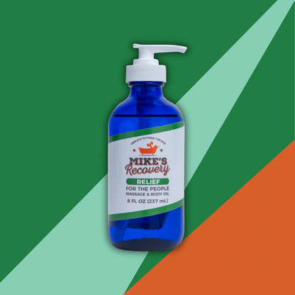 Relief massage and body oil by Mike's Recovery