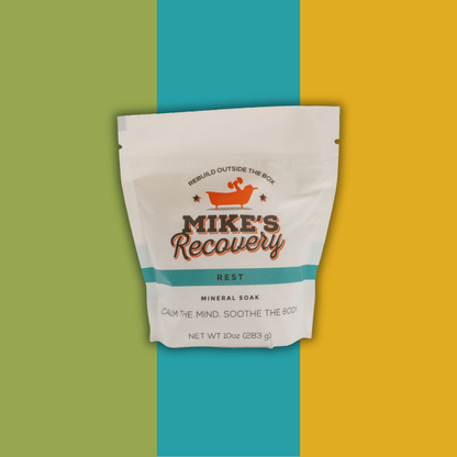 Bath soak mineral salts in rest blend, 10oz pouch