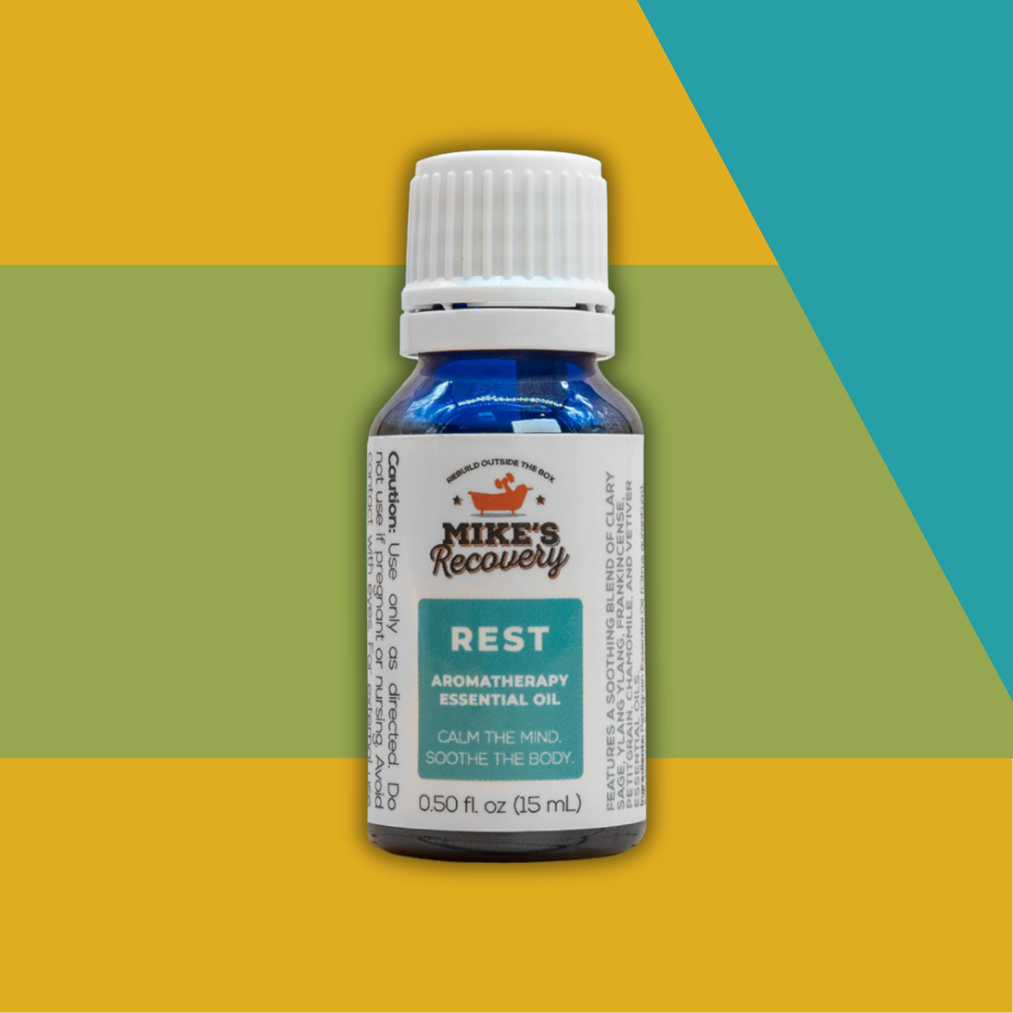 Rest aromatherapy essential oil bottle