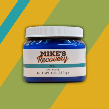 1lb tub of Mike's Recovery body scrub 
